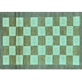 thumbnail image 1 of Ahgly Company Indoor Rectangle Checkered Light Blue Modern Area Rugs, 5' x 7', 1 of 4