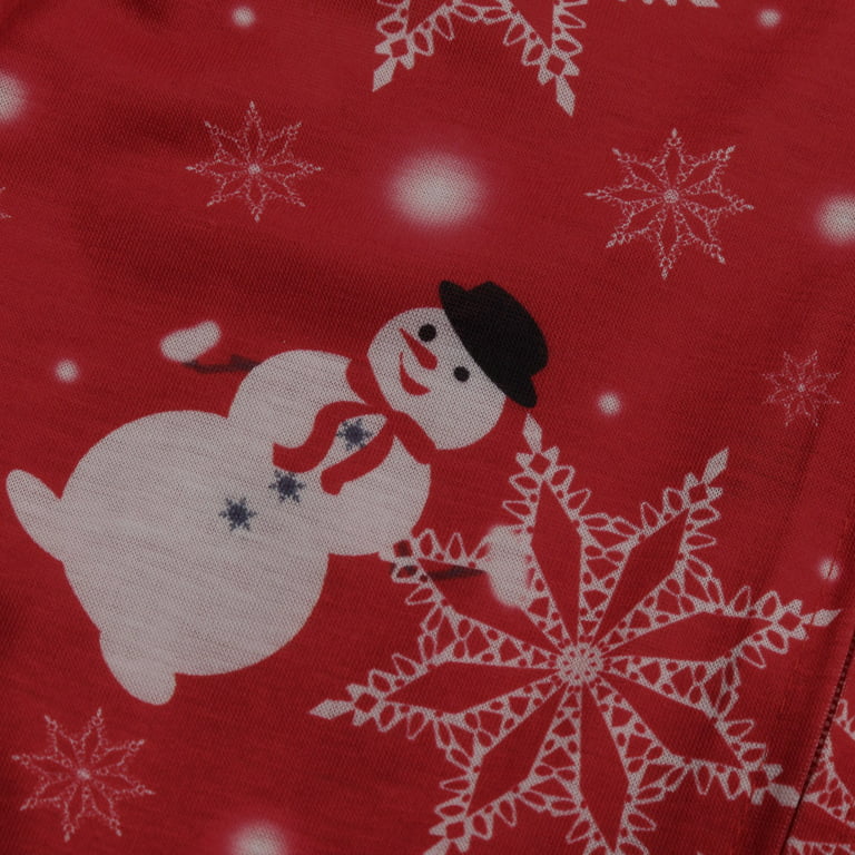 HAPIMO Discount Family Christmas Pajamas Matching Set Xmas New Year Zip Up  One Piece PJs Hooded Women Men Kid Baby Sleepwear Red L 