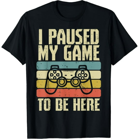 Paused My Game To Be Here Video Game Controller Boys Men Kid T-Shirt