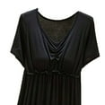 thumbnail image 4 of MGDXOX Nightgown for Women Short Sleeve Cotton Pajama Dress with Built in Bras Summer Soft Nightie Comfy Sleepwear Black Free Size, 4 of 5
