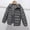 Gray, variant on Unisex Kids Big & Little Sizes Long Sleeve Hooded Puffer Down Coat Warm Winter Jacket For Boys Girls Green 10-11 Years