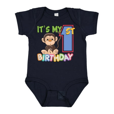 

Inktastic Monkey First Birthday Gift Baby Boy or Baby Girl Bodysuit