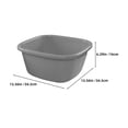 thumbnail image 3 of Shisuyan Rectangular Wash Basins Plastic Foot Basin Foot Tub Bucket Pedicure Barrel Face Washing Bowl For Kitchen Vegetable Fruit Washing Foot Bath Grey, 3 of 9