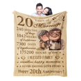 thumbnail image 1 of Manta de aniversario de boda Neuturs 20th para pareja, 60 x 50 pulgadas, 1 of 7