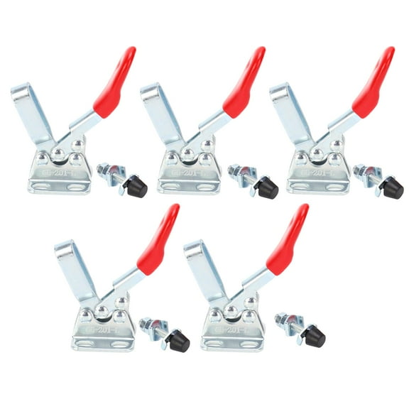 EOTVIA Toggle Fixture,Horizontal Quick Clamp,5Pcs Toggle Fixture Horizontal Quick Release Hold Down Clamp Woodworking Tools GH‑201‑L
