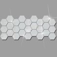 thumbnail image 2 of Adhesivos Pared Tridimensionales Espejo Acrílico Sala Estar Entrada Pasillo Escaleras Forma Hexagonal Decorativa Personalizada (24 Piezas Tamaño Pequeño Plateado Mm), 2 of 5