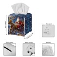 thumbnail image 3 of Psesaysky Decorative Car Tissue Holder, Santa Claus Sleigh Square Tissue Box Cover PU Leather Facial Paper Case Organizer Dispenser for Bathroom, Vanity Countertop, Night Stands, Desk, 3 of 7