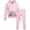 Pink, variant on RBX Girls Sweatpants Set - 2 Piece Fleece Zip Up Girls Sweatshirt and Jogger Set (7-12)