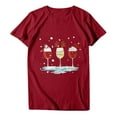 thumbnail image 1 of Camisas de Navidad Para Mujer Tops de Cuello Redondo Blusa Informal de Manga Corta Con Estampado de Moda Odeerbi  ODB195664, 1 of 6