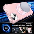 thumbnail image 3 of ELEHOLD Case for iPhone 15 Plus, Shockproof Magnetic Matte Case with Wireless Charging Support,Pink, 3 of 5