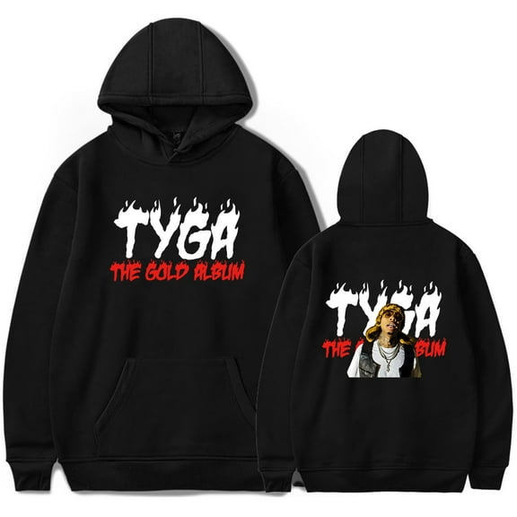 Tyga Hoodies for men and women, casual retro long sleeved hooded sweatshirts, sportswear