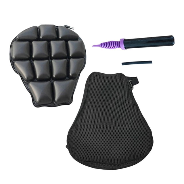 Cojín de asiento de motocicleta para Cojín de de gran tamaño Transpirable, Correas de crucero incluidas viaje shamjiam Cojín de asiento de motocicleta