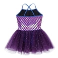 thumbnail image 4 of iEFiEL Girls Glitter Mermaid Costume Ballet Dance Gymnastics Leotard Tutu Dress Holographic Purple 10, 4 of 7