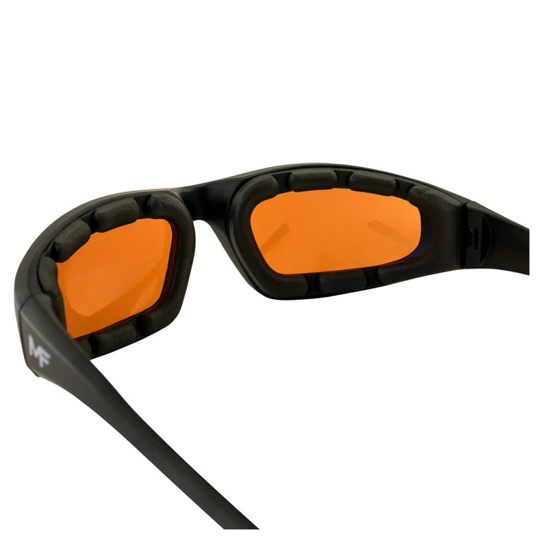 MotoFrames MF Payback Padded Motorcycle Sunglasses Black Frames (Black)