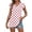 A143 Red, variant on Xdegoge Womens Blouses Polka Dot Print V Neck Ruffle Short Sleeve Tunic Tops Casual Summer Babydoll Peplum Shirts Elegant Flowy Vacation Wear Classic Loose Fit Tees
