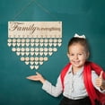 thumbnail image 6 of Uxcell Family Birthday Board, Wooden Calendar Wall Hanging Reminder Family Birthday Plaque Style 6, Brown, 6 of 7