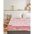 thumbnail image 5 of Move Over Pink Unicorns Fitted Sheet Only Full, Single Cartoon Sheet, Deep Pocket Microfiber Bed Sheet Up to 16", 5 of 8