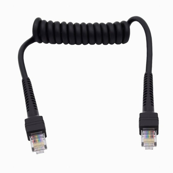 JSER RJ45 Cat6 8P8C UTP Male to Male Stretch Coiled Cable Lan Ethernet Network Patch Cord 100cm