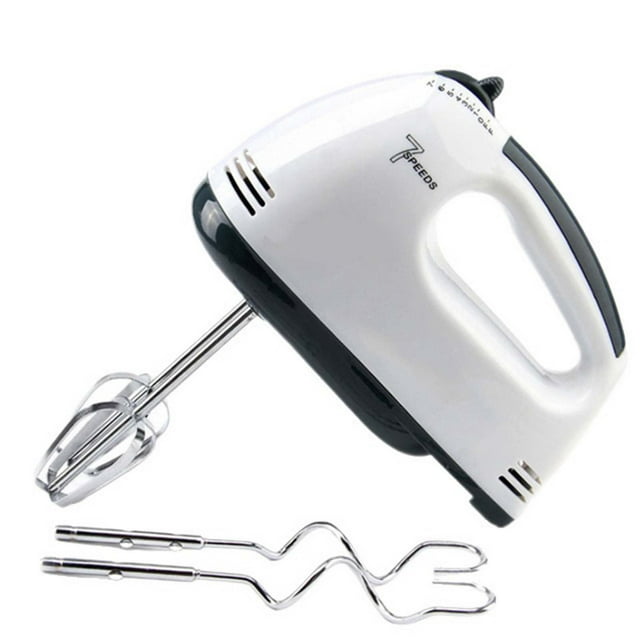 Electric Hand Mixer, 7-Speed Lightweight Handheld Mixer with Beaters & Dough Hooks for Baking & Cooking