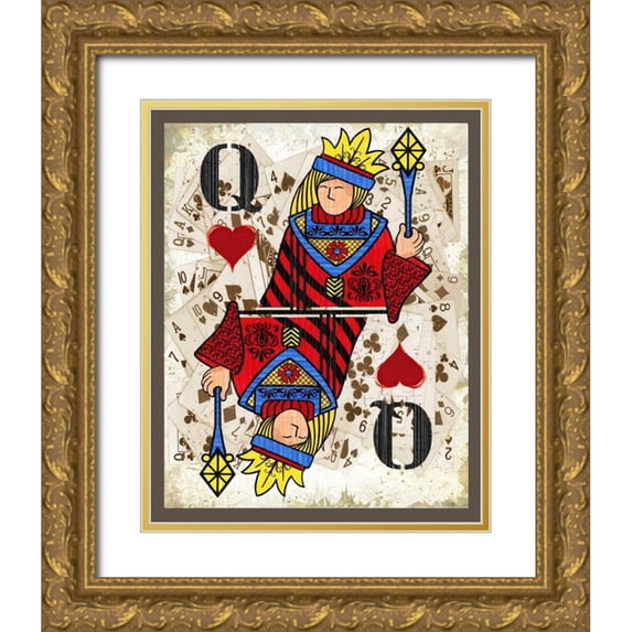 Phillips, Anita 12x14 Gold Ornate Wood Framed with Double Matting Museum Art Print Titled - Queens