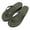 Army Green, variant on Womens Thong Sandals Wedge Heel Thick Sole Candy Color Flip Flops for Women EVA Upper Summer Beach Slip On Flat Sandals US :5.5