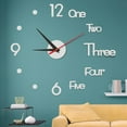 thumbnail image 6 of Matoen Large Wall Clock for Living Room Decor, Frameless DIY Modern 3D Wall Clock with Numbers Stickers for Home Bedroom Office Wall Decorations Ideas(Black), 6 of 7