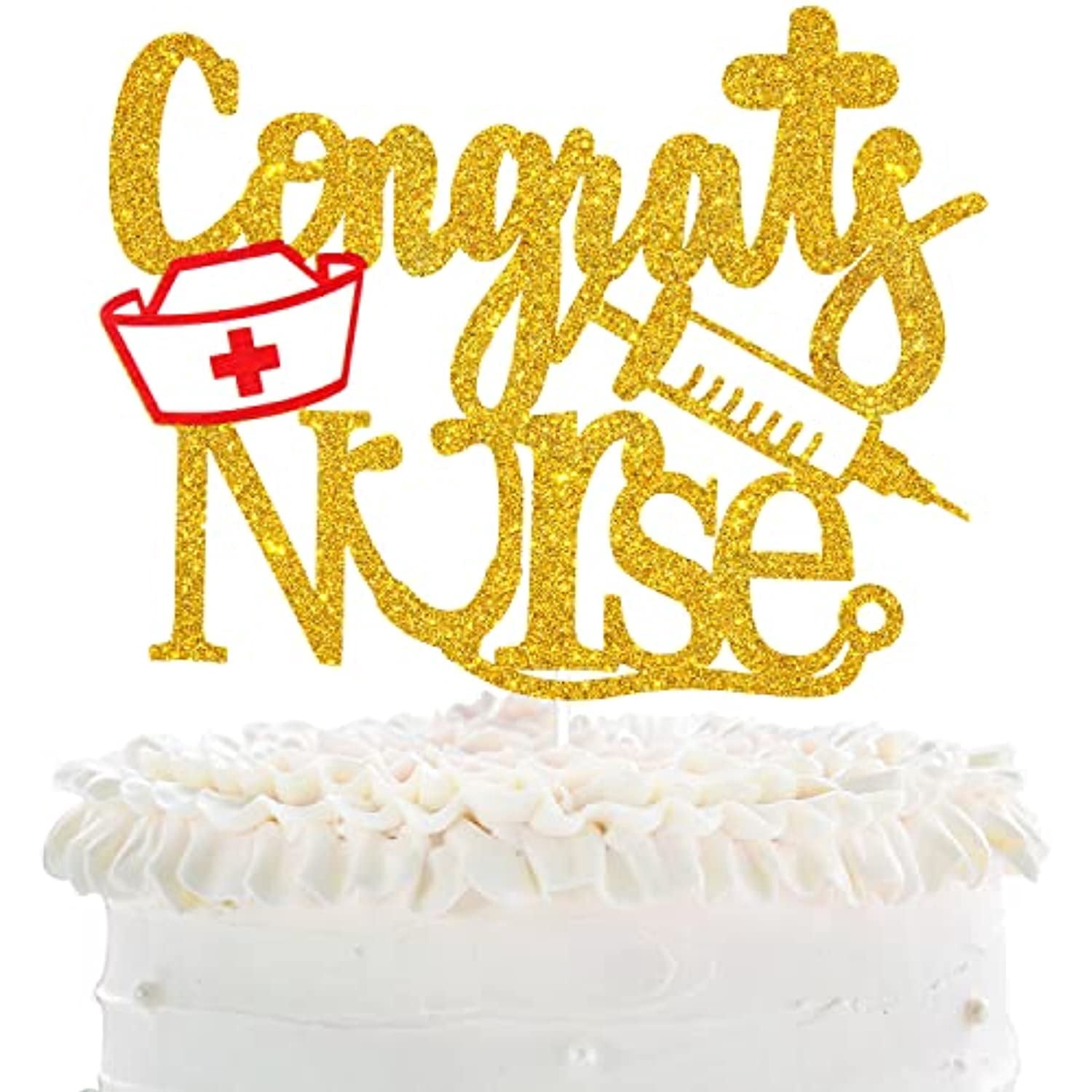 Congrats Nurse Graduation Cake Topper - Class Of 2022 Rn Grad Glitter  Nursing Cake Supplies - Future Nurse Medical School Graduation Party  Decoration - Walmart.com