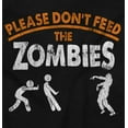 thumbnail image 2 of Please Don’t Feed the Zombies Unisex Plus Fleece Graphic Sweatshirt Brisco Brands 2X, 2 of 5