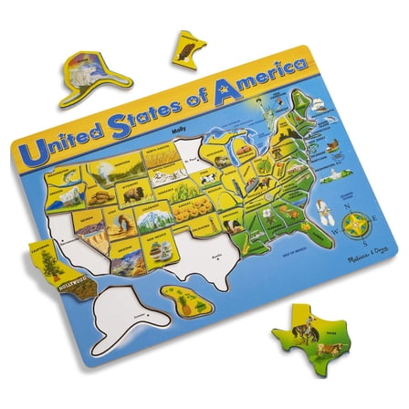 Melissa & Doug USA Map Wooden Puzzle (45 pcs)