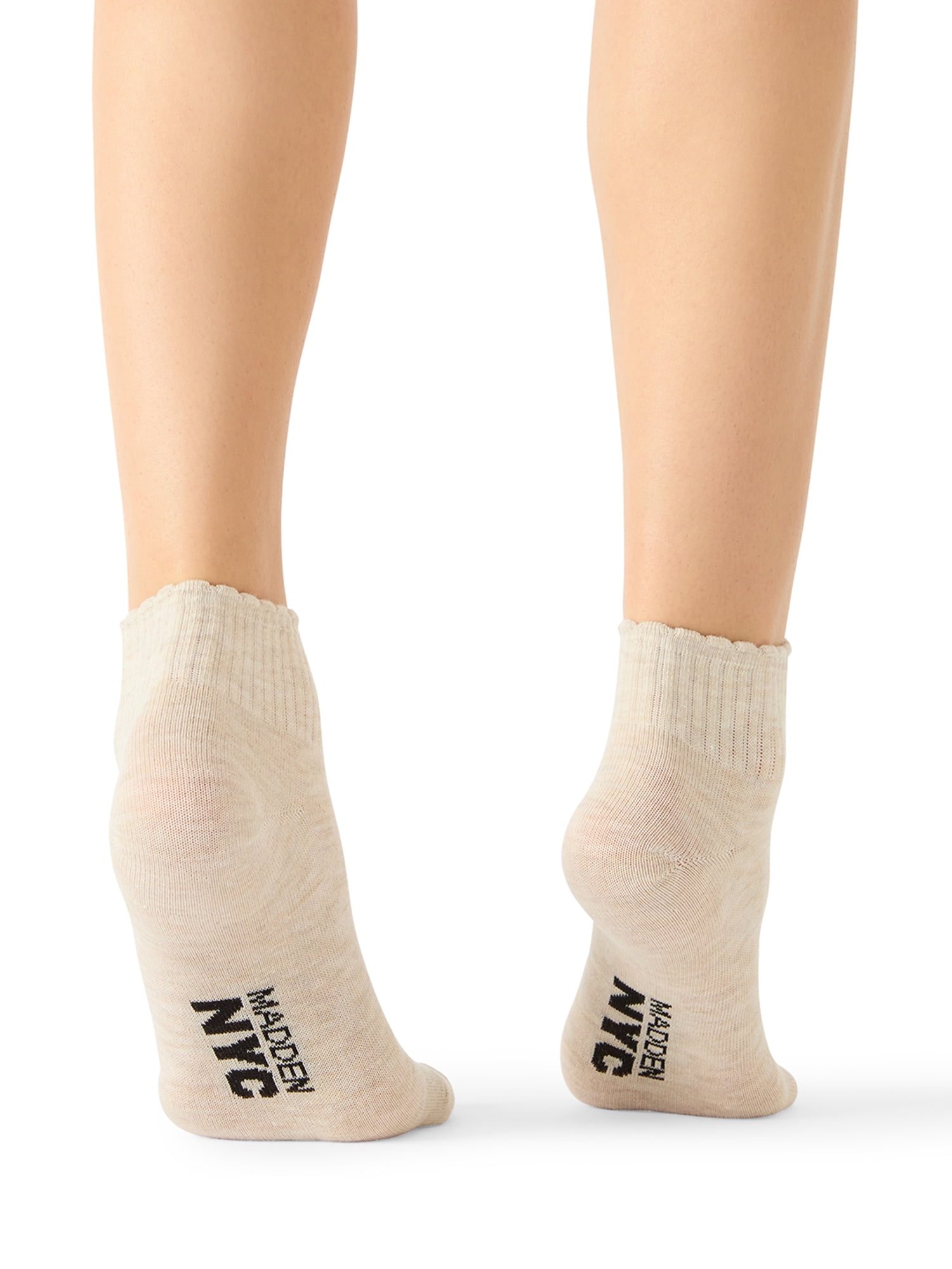 Madden NYC Women's Quarter Sock, 6-Pack, Fits Shoe Size 5-10
