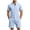Light Blue, variant on Maqroz 2 Piece Linen Shorts Set for Men Button Down Short Sleeve Shirt Elastic Waist Shorts Fashion Solid Casual Breathable Daily Wear with Pockets