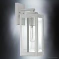 thumbnail image 4 of Luxury Modern Farmhouse Outdoor Wall Sconce, 14.25''H x 5.00''W, with Industrial Style Elements, Minimalist Design, Stainless Steel Finish and Clear Beveled Glass, UQL1360, 4 of 7