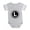 Heather Gray, variant on CafePress - Monogram Medallion L - Cute Infant Baby Football Bodysuit