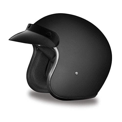 Hi-Gloss Black 100% DOT Approved Daytona Helmets Motorcycle Open Face Helmet Cruiser