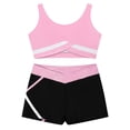 thumbnail image 4 of Miaeowve Kids Girls 2 Piece Dance Sport Outfit Ballet Dance Yoga Workout Tracksuit Sleeveless Crop Pink 10, 4 of 7