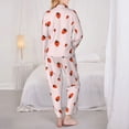 thumbnail image 6 of Goofa Strawberry Printed Women’s 2 Piece Pajama Set Super,Pajamas Women's Long Sleeve Sleepwear Soft Button Down Loungewear Pjs Lounge Set Nightwear-XX-Large, 6 of 9