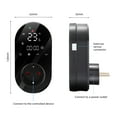 thumbnail image 2 of Labymos Digital Thermostat Outlet Plug 16A Outlet Socket Temperature Controller 5+1+1 Six Periods & Heating and Cooling Mode with Touch Button LED Screen for Fan Heater Radiator AC Air Conditioner, 2 of 8