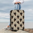 thumbnail image 3 of Lsque Cute Black Dog Printed Luggage Cover, Travel Luggage Protector,Scratch and Dirt Resistant, Fits 18-32 Inch Luggage - Small, 3 of 9