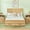 Oak, variant on Queen Size Bed with 3D Geometric Headboard & Storage Bench, 4 Under-Bed Storage Drawers, Modern Bedroom Furniture, 100% Wood Construction, No Metal, Oak