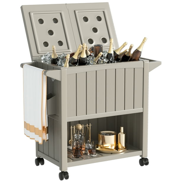 Outdoor Patio Cooler Cart