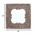 thumbnail image 2 of 36" x 36" x 1.75" Bronze, Vintage, Cosmetic With Quadrate Frame - Wall Mirror, 2 of 3