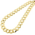 thumbnail image 2 of Real 10K Yellow Gold Chiseled 13MM Curb Cuban Link Style Chain Necklace 22", 2 of 5