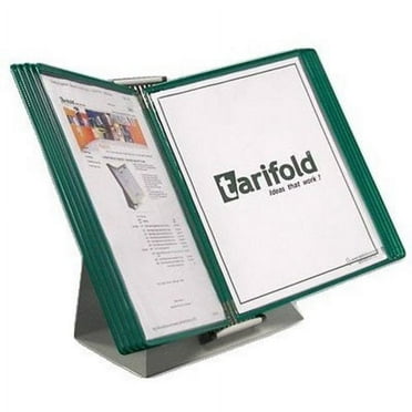 Tarifold® D251 Desktop Reference Starter Set with Desk Stand, 10 Green Pockets