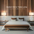 thumbnail image 7 of Modern Table Lamp Set of 2 Touch Control, Silver Mirror Big Diamond Crystal Bedside Lamp with USB C+A Ports, 7 of 7