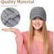 thumbnail image 2 of 2 juegos de gorros y guantes de invierno para mujer, gorro de punto holgado, gorro de invierno con ala, guante para pantalla táctil, gorro de invierno con ala., 2 of 7