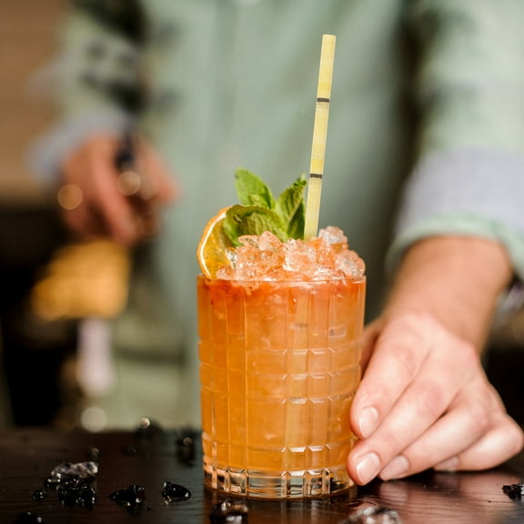 NIYANGLE 150Pcs Drinking Straws Brown for Baby Shower and Summer Party Tableware