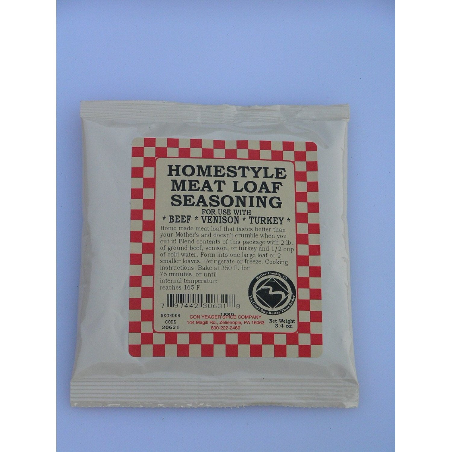 Homestyle Meat Loaf Seasoning, Combine seasoning and 1/2 cup of cold