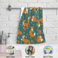 thumbnail image 4 of Autumn Orange Fox Flower Hand Towels 2 PCS, Kitchen Towel Ultra Soft and Highly Absorbent,Decorative Fingertip Face Towel for Bathroom Hotel, 28.3"x14.4", 4 of 5