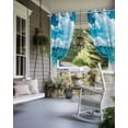 thumbnail image 4 of nqOlkjepod Outdoor Curtains for Patio Waterproof, Coastal Beach Outdoor Privacy Panels Grommet, Blue Ocean Summer Sand Mountain Shore Blackout Outside Curtains for Porch/Cabana 54"x84", 2 Panels, 4 of 8
