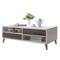 thumbnail image 1 of Bowery Hill Table Basse à 2 Tiroirs en Bois d'Ingénierie, Blanc et Gris Foncé, 1 of 3